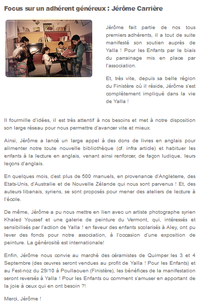 Jérôme Carrière, un membre actif de l'association.