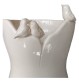 Vase sablier en faïence avec trois moineaux sur le bord - Faïencerie sauvage Moineaux & Co