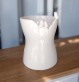 Vase sablier en faïence avec trois moineaux sur le bord - Faïencerie sauvage Moineaux & Co